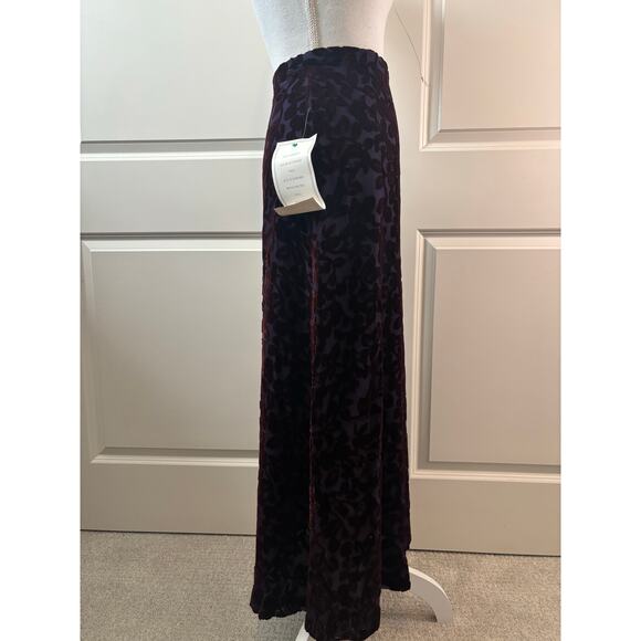 Deadstock Vintage NWT Laura Ashley Velvet Silk Maxi Skirt Whimsical Fairy - Picture 2 of 8